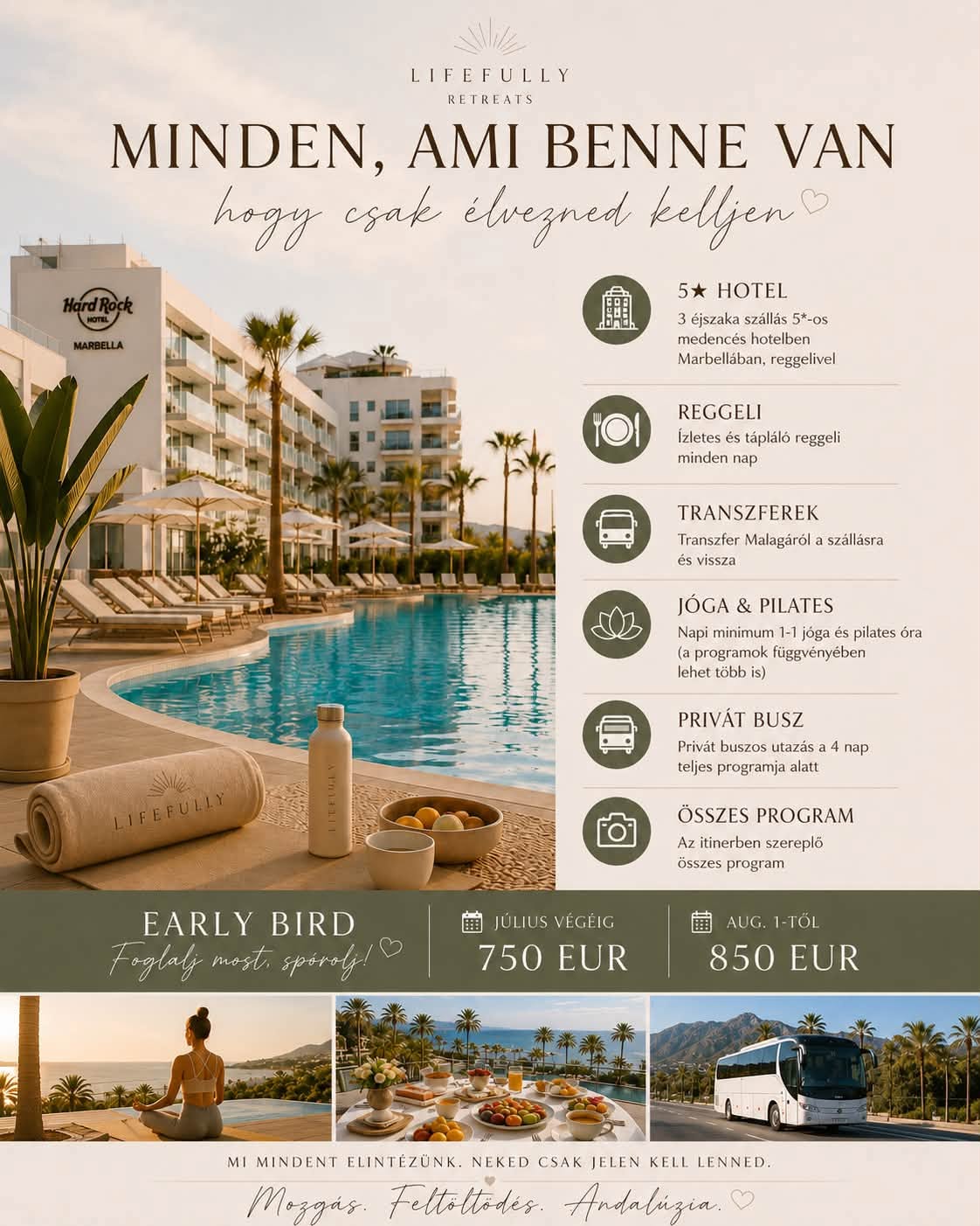 Minden, ami benne van: hotel, reggeli, transzferek, jóga & pilates